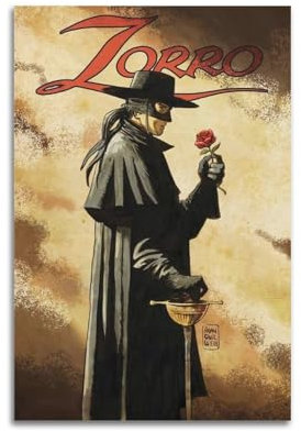 LISHDUNS Filmposter The Mask of Zorro, Schlafzimmer, Wohnzimmer, Wanddekoration, Poster, Ästhetik, Art-Deco, 30 x 45 cm, ungerahmter Stil