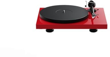 Pro-Ject Debut EVO 2, Next Generation Audiophile Turntable with Carbon Fiber tonearm, Electronic Speed Selection and pre-Mounted Pick it MM EVO Cartridge, Made in Europe (Red Gloss)