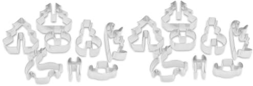 Cabilock 16 Stk Ausstechformen Geprägte Gebäckausstecher Elch-ausstecher Rentier-ausstecher Entzückende Plätzchenform Mini-ausstecher Weihnachten Lebensmittel Qualität Edelstahl Silver