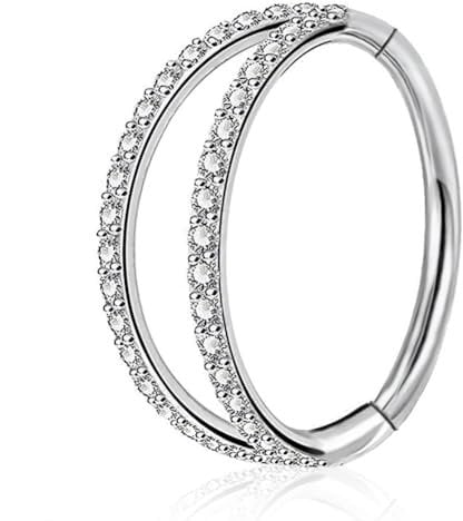 Aucuu Nasenring - 316L Chirurgenstahl, 0,8/1,2 mm Piercing Helix, Septum & Ohr Ring für Nase, Ohr oder Tragus