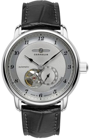 Zeppelin Herrenuhr mit Lederband Serie Friedrichshafen Automatik Open Heart 8566-4