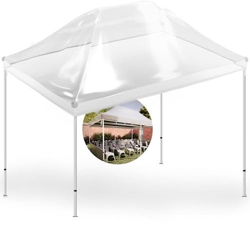 GRAFT Lona cenador 3x4m | Lona Protectora cenador | Techo protección contra Lluvia | Lona Repuesto cenador | Impermeable Transparente | Lona Impermeable | protección contra Intemperie Carpa