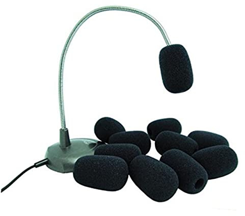 LALADEFIEE Microphone Windscreen Covers for Sturdy High-density Foam Small 10pcs Black Protects against Spit and Improves Sound Quality Lavalier Lapel Mic for Recording Studios