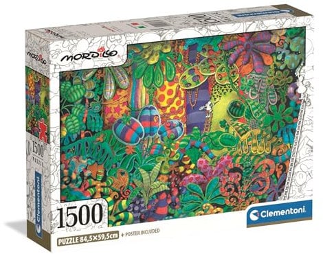 Clementoni Puzzle Mordillo The Painter 1500 Stücke, Compact Box - Puzzle für Erwachsene 14-99 Jahre, Geschenk für Mann und Frau, Made in Italy, 31737