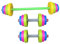 Perfeclan 3-teiliges Kinder Hantel Set - Fitness Spielzeug für Kinder ab 3 Jahren - Bunte Langhanteln für Krafttraining & Motorik Entwicklung - Ideal für Kindergarten & Zuhause