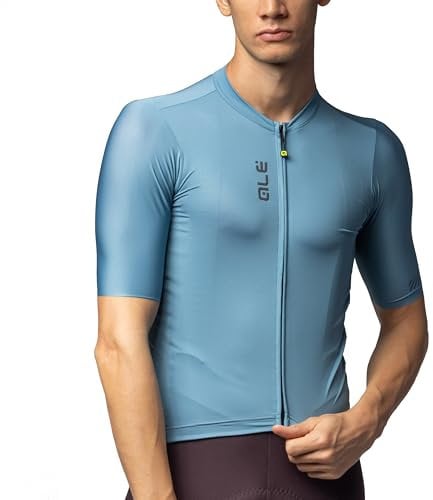 Alé Cycling Men's Pragma Colour Block Short Sleeve Cycling Jersey, Eucalyptus, M