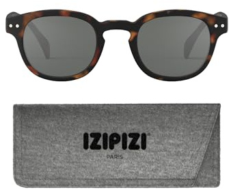 IZIPIZI SUN #C Sonnenbrille Herren & Damen - Pantos mit biobasiertem Rahmen, kratzfeste graue Gläser, 100% UV-Kategorie 3 Schutz