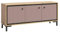 PARII Meuble TV 3 Portes 130x56 cm en Bois Design Contemporain Rose Antique