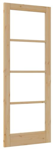 vidaXL porta interna con vetro ORKDAL 78x202x4 cm in legno massello di pino