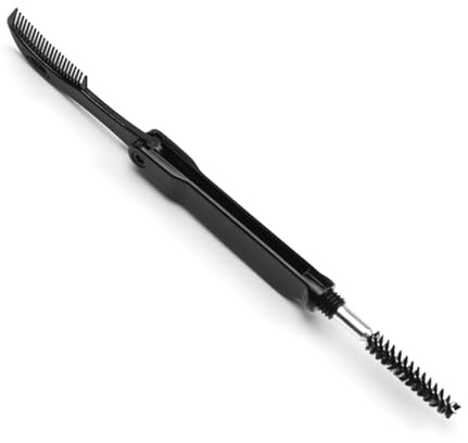 Tragbarer Augenbrauen-Wimpernformer-Kamm, Doppelkopf-Pinsel, Make-up-Pflegewerkzeug, faltbare Mascara