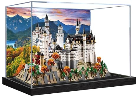 QIXINDGYH Acryl-Vitrine für Lego 21063 Schloss Neuschwanstein, transparent, 140 x 76 cm, 3 mm A