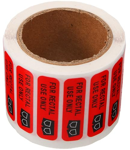 Mipcase 500pcs Waterproof Rectal Use Only Stickers Roll, Sturdy Adhesive Decal Labels for Party Supplies and Office Organization, Funny Rectal Use Stickers for Mailbox, Laptop, Water