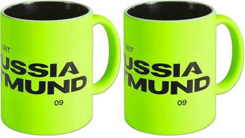 Dortmund Borussia BVB Tasse Neon (Packung mit 2)