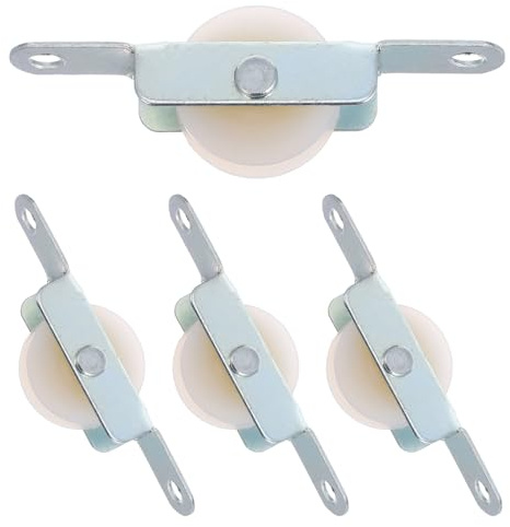 GALPADA Kit 4 Pezzi Supporto Scorrevole Carrucola per Ombrellone da Patio, Acciaio e Pp, Facile Installazione, per Uso Esterno in Giardino o Terrazzo