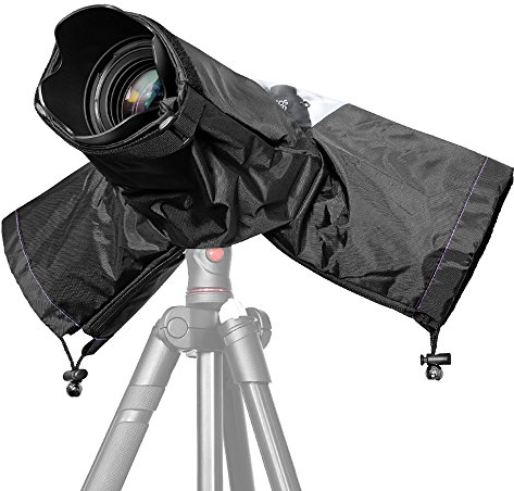 JZK Caméra Couverture Anti-Pluie Protecteur Étanche Housse pour appareils Photo Reflex numériques DSLR + Lens Total jusqu'à 32cm de Longueur, Canon, Nikon, Sony, Olympus, Panasonic, etc