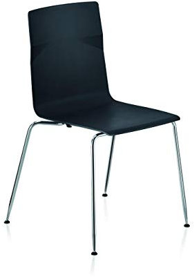 Sedus meet chair Stuhl, Designstuhl, Vierfuß, Wohnzimmerstuhl, Esszimmerstuhl Schwarz 53 x 54 x 84 cm