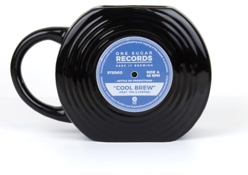 Gift Republic Vinyl Record Shaped Mug Multi , GR452014,450 milliliters