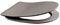 Wirquin 20722690 Abattant wc Amiral avec frein de chute, déclipsable et fixation par le dessus, gris