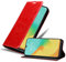 Cadorabo Hülle kompatibel mit ZTE Blade V10 VITA aus Premium Kunst Leder Flip Klappbare Stoßfeste Magnetische [Standfunktion] [Kartenfächern] Cover Hülle für ZTE Blade V10 VITA Tasche in Rot