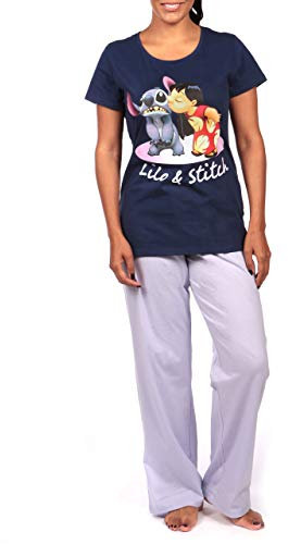 Disney Pigiama per Donna Lilo e Stitch Viola Large