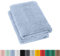 2er Pack Frottier Duschtücher Set 70x140 cm 100% Baumwolle, 2X Duschtuch Rauchblau