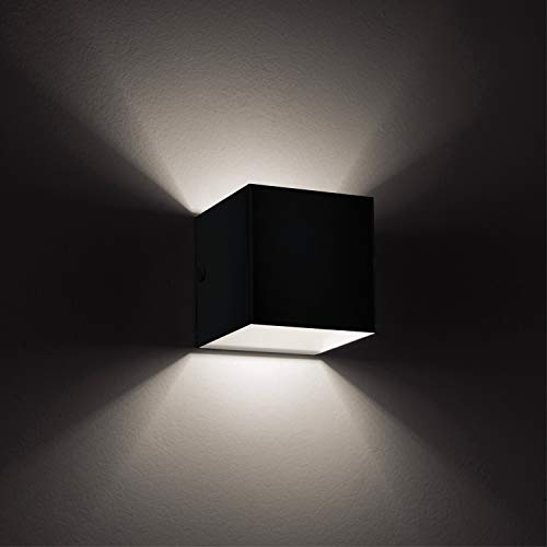 L+ Wandleuchten für den Innenbereich, moderne Wandleuchte, Wandleuchte, Biemission Design (Schwarz, 10 x 10)