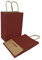 6 Stück Vertikale Papier Geschenktüten uni 21x15x8cm (weinrot)