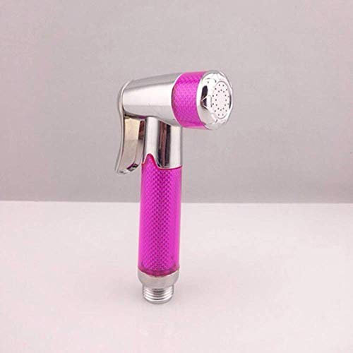 LIJUCAI 1PC Fiore Aspersed Soffione Doccia Accessori per Il Bagno Plastica ABS Pistola Bidet WC WC Doccia igienica ugello di Lavaggio, Rosa