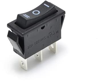 Pulsador (ON)-OFF-(ON), SP3T, 32x14mm, Tecla I-O-II, 22A/250V, ENEC (2 Unidades)