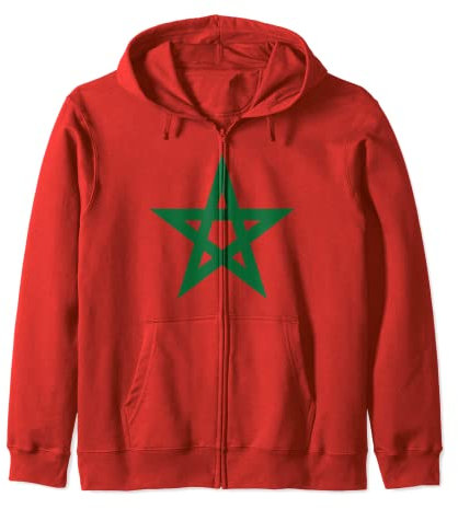 Maillot de football Maroc Star Flag Sweat à Capuche