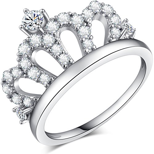 Mutter Ring Kronenring Damen Ring Kronen Ring für Damen Ring Damen Kronen Zirkonia Mutter Krone Ring Miaofu Kronenring,Ring Kronen Silber Damen