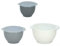 BAKAJI 3 x Ciotole Pasticceria per Mescolare Insalatiera Contenitori Preparazione Alimenti Dolci Cucina in Plastica con Manico Beccuccio e Coperchio Capacità 1,2LT/2LT/3,4LT Per Microonde Accessori