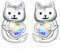KINGWHYTE 925 Sterling Silber Katze Ohrringe - Niedliche Tier Ohrstecker Mit Herz Kristall - Schmuck Geschenke für Katzenliebhaber, Frauen, Mädchen, Freunde