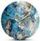 NIUBB Wall Clock Decorative 12 inch Ocean Fluid Art Marble Print Acrylic Wall Clock Turquoise Gold Alcohol Ink Paiting Modern Design Home Decor Wall Watch