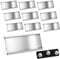 Magnetische Aluminium Namensschilder mit Doppelmagneten Magnet Namensschilder mit Papierschlitz Eloxierte Transparente Namensschilder für Kleidung, 72 x 32 mm, Silber (10 Stück)