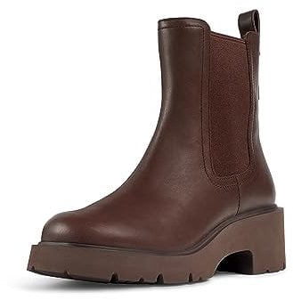 Camper Milah K400575, Stivaletto Chelsea Donna, Borgogna 010, 37 EU