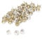 Nieten Strass,Glitzer Nieten Für Textilien,Glitzer Nieten,Strasssteine Mit Krallen,Strass Nailhead,50 Stück 7 Mm Diy Silberne Runde Klaue A-Grade-Krll-Strasssteine Klaue Perlen