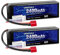 URGENEX 11.1 V 2400 mAh Lipo Battery 50C High Discharge Rate 3S RC Batteries with Deans T Plug Fit for RC Car Truggy RC Airplane, FPV Drone, UAV Quadcopter and Helicopter 2 Pack