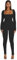 Hanaoops Jumpsuit Damen Lang Eng Sport Yoga Bodysuit Sexy Stretch Quadratische Langarm Playsuits Overall One Piece Figurbetontem Kuscheliger Bodycon BLACK/L
