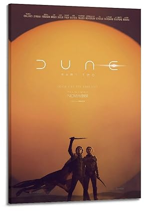 Dune 2 Filmposter, Wand-Collage-Set, Leinwand, Vintage-Leinwandposter, Wandkunst, Dekordrucke, Poster, moderne Leinwandkunst, Bilder für Wohnzimmer, Schlafzimmer, 20 x 30 cm, Rahmenstil