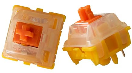 kakiwutj Gateron EF Curry Switches for Mechanical Keyboard 5 pin Linear Swithes Pre-Lubed Factory 50g Keyboard Switch 15mm Spring (70pcs)