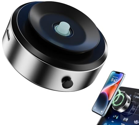 Jkoailiwi Car Electric Suction Cup Vacuum Magnetic Phone Holder, Suction Magnetic Phone Mount for Gym, Mirror, Shower Phone Holder Compatible with Magsafe iPhone & All Phones, Silver