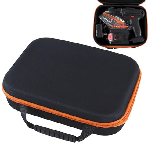 Mallette à outils pour perceuse électrique, étui de rangement rigide en EVA, sac à outils en tissu Oxford, organiseur de perceuse, aiguiseurs, étui de rangement pour outils de coupe