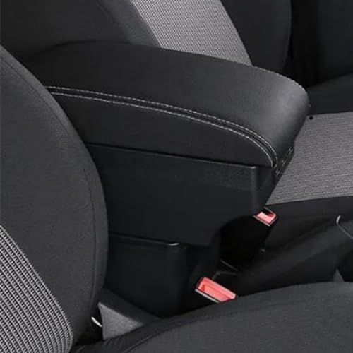 Accessoires De Voiture Compatible avec Seat pour Ibiza 6J pour Ibiza 6L, Boîte De Rangement Centrale, Accoudoir avec Cendrier USB, Porte-gobelet(3)