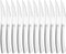 Joyfair Steakmesser Set, 12 Stück Edelstahl Steakbesteck Messerset mit Wellenschliff, 23cm Hochwertig Pizzamesser Tafelmesser für Haus/Restaurant/Hotel, Hochglanzpoliert & Spülmaschinenfest