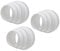H&C VENT Reductor de Conducto │ Conector de Tubo PVC Ventilación AC │ Adaptador Extractor Baño Cocina Rejilla Tubo Flexible │ Extractor de Aire (3 Piezas, Ø 80-150 mm)