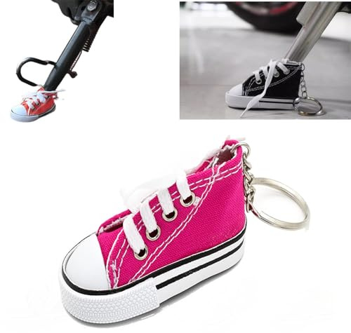 Niedlicher Mini-Segeltuch-Schuh-Seitenständer, Fahrrad-Moto-Kickstand-Ständer,Personalisierte Moto-Fußstütze,Motorrad-Zubehör, Motorrad-Ständer-Schuh (Rose Rot,1PC)