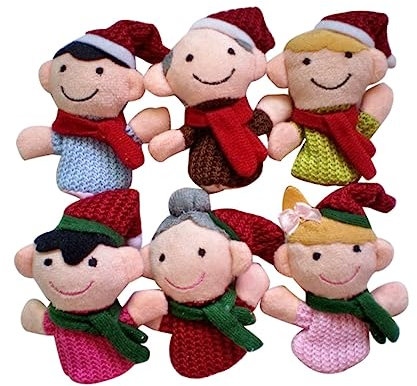 ifundom 6 Teiliges Weihnachts Fingerpuppen Set Lustige Interaktive Fingerpuppen Für Perfekte Spielzeuge Für Geschichten Und Kreative Spiele Mit Der Familie