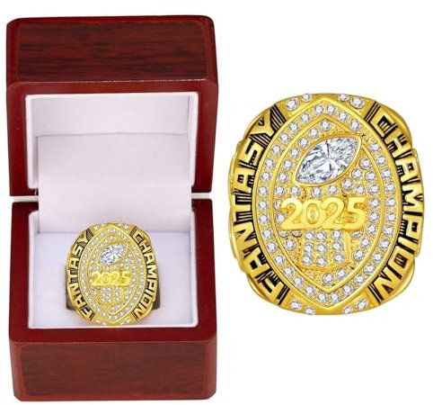 2025 Fantasy Fußballringe Vatertag Sammlerstücke Meisterschaftsringe Meisterschaftsringe Fan Geschenk