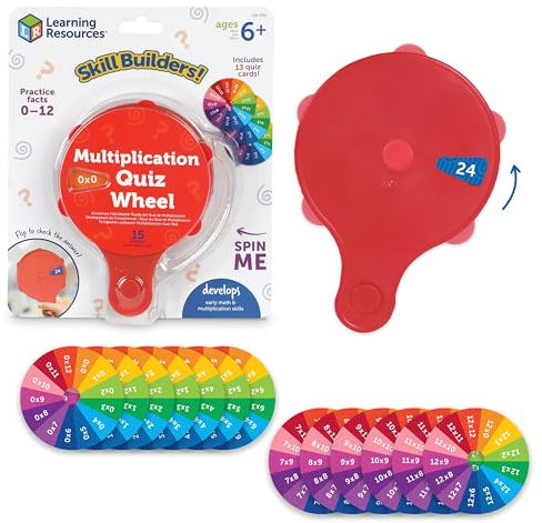Learning Resources Multiplikations-Quizrad LER3792, Einmaleins-Lernrad Für Kinder, 0–12 Malreihen, Mathetrainer Ab 7 Jahren, Grundschule, Klasse 2–4